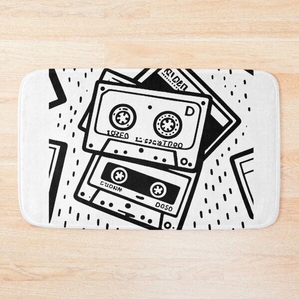 Item preview, Retro Cassette Tapes Line Art Illustration designed and sold by MandalasLovers.