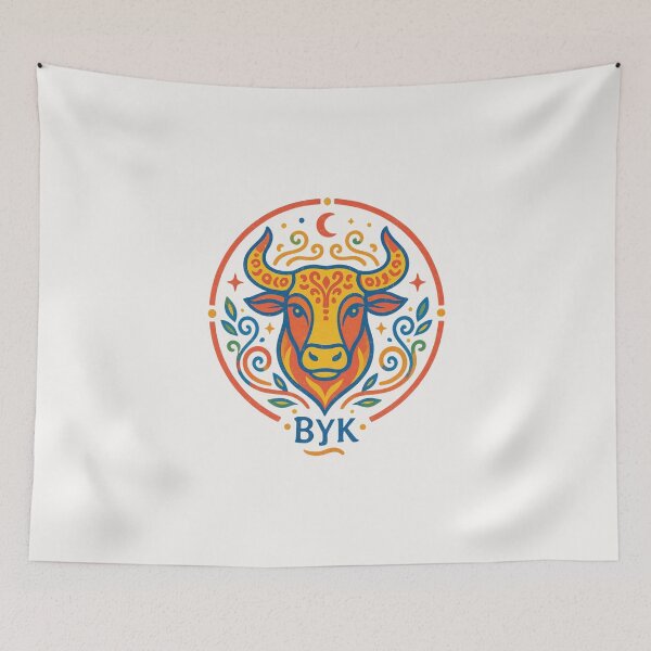 Item preview, Vibrant Taurus Zodiac Sign - Celestial Retro Astrology Art designed and sold by mijaczeek.