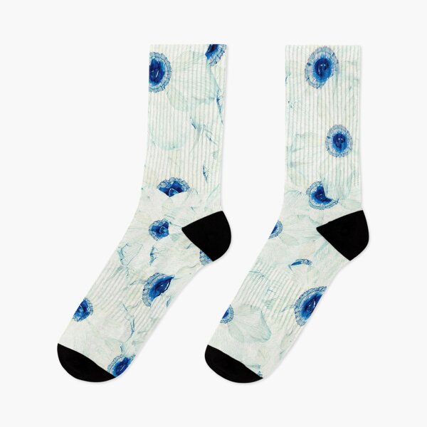 Item preview, Delicate Blue Pressed Daffodils Botanical Floral Pattern designed and sold by Elżbieta  Kaps.