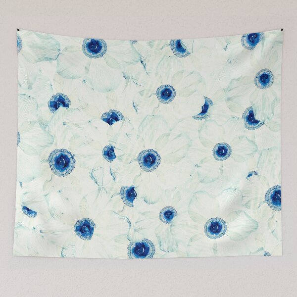 Item preview, Delicate Blue Pressed Daffodils Botanical Floral Pattern designed and sold by Elżbieta  Kaps.