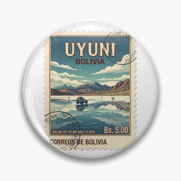 Item preview, Vintage Salar De Uyuni Bolivia Travel Stamp designed and sold by k3rstman1.