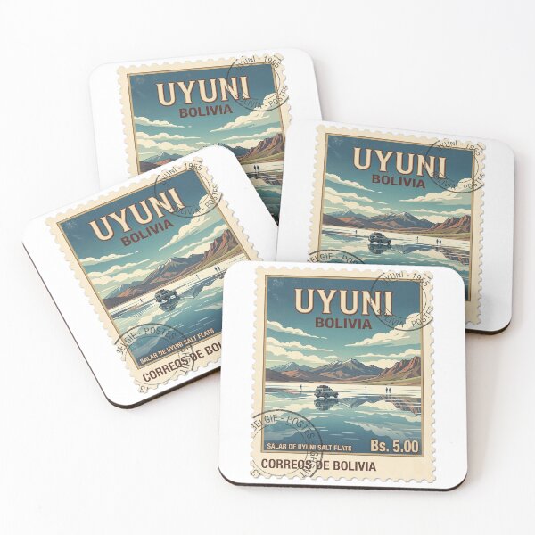 Item preview, Vintage Salar De Uyuni Bolivia Travel Stamp designed and sold by k3rstman1.