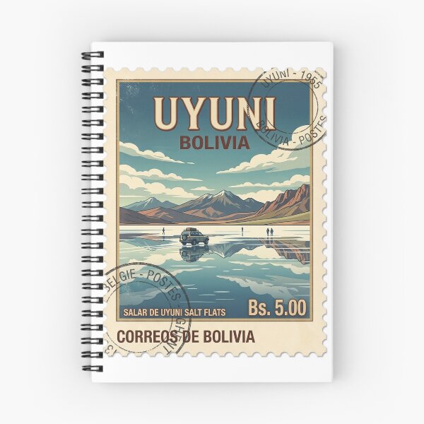Item preview, Vintage Salar De Uyuni Bolivia Travel Stamp designed and sold by k3rstman1.