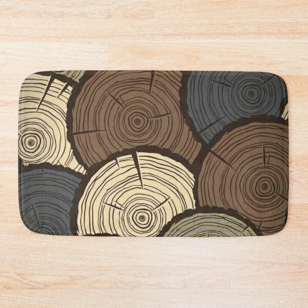 Item preview, Wood Cross Sections Slices Seamless Pattern Vintage Log Rings designed and sold by LYAN-STORE.
