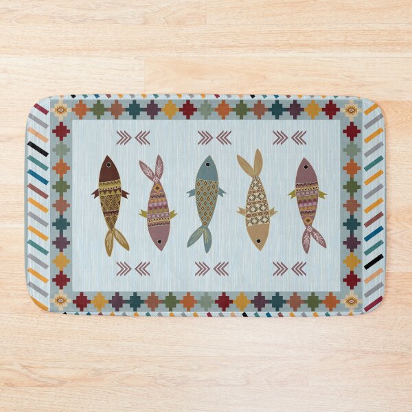 Item preview, Colorful fish pattern area rug featuring beautifully designed and sold by Line-Aura.