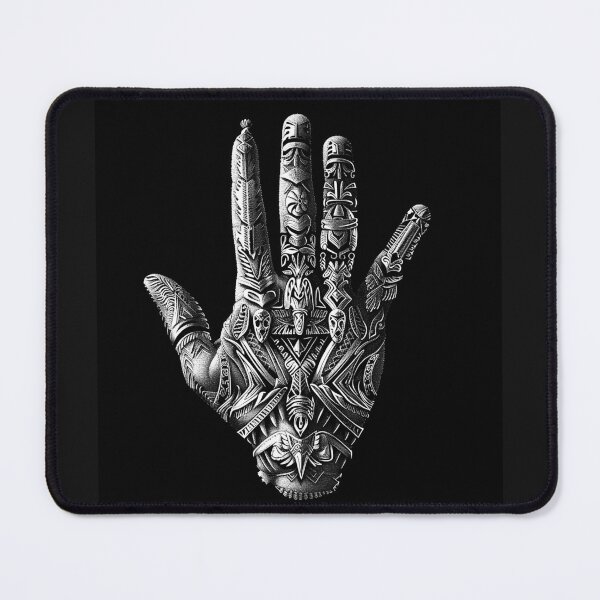 Item preview, Ornamental Tattooed Hand Intricate Blackwork Symbolic Art designed and sold by inkoutninja.