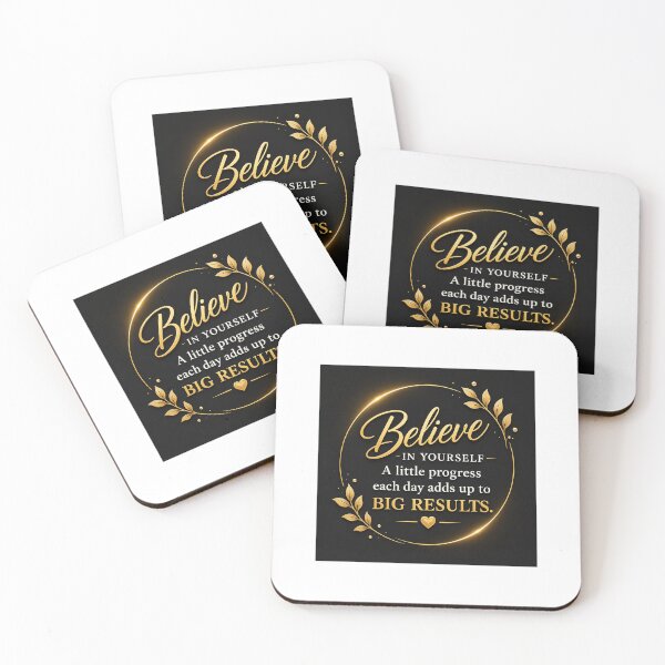 Item preview, Believe in Yourself Motivational Quote – Big Results Inspirational Typography designed and sold by Glow & giggles .