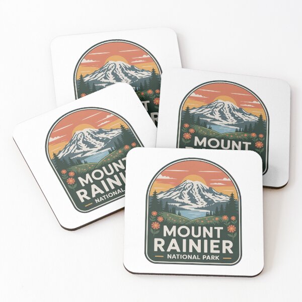 Item preview, Mount Rainier National Park Vintage Travel Badge designed and sold by Teelogic.