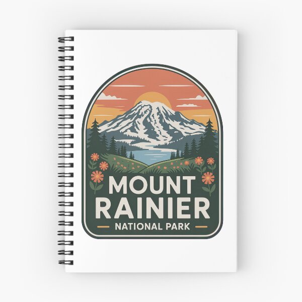 Item preview, Mount Rainier National Park Vintage Travel Badge designed and sold by Teelogic.