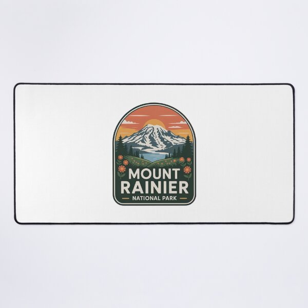 Item preview, Mount Rainier National Park Vintage Travel Badge designed and sold by Teelogic.