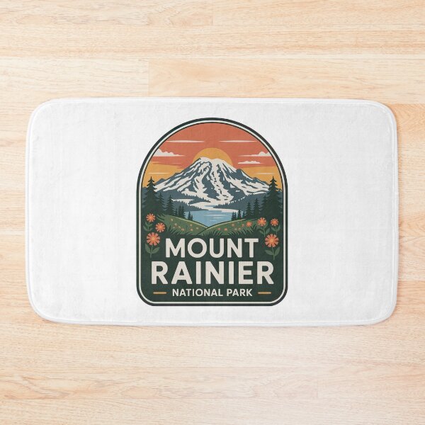 Item preview, Mount Rainier National Park Vintage Travel Badge designed and sold by Teelogic.