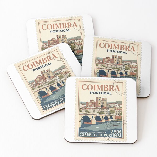 Item preview, Coimbra Portugal Santa Clara Bridge Travel Stamp designed and sold by k3rstman1.