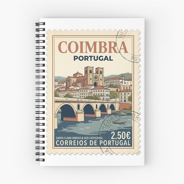 Item preview, Coimbra Portugal Santa Clara Bridge Travel Stamp designed and sold by k3rstman1.