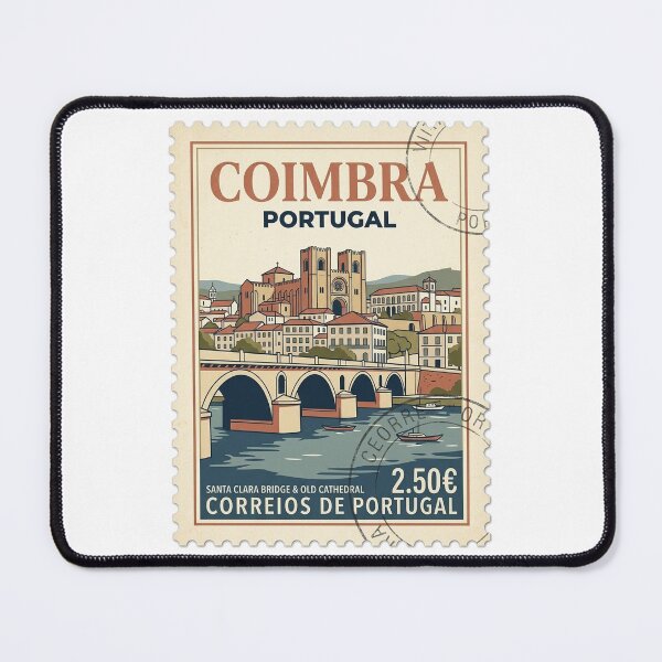 Item preview, Coimbra Portugal Santa Clara Bridge Travel Stamp designed and sold by k3rstman1.