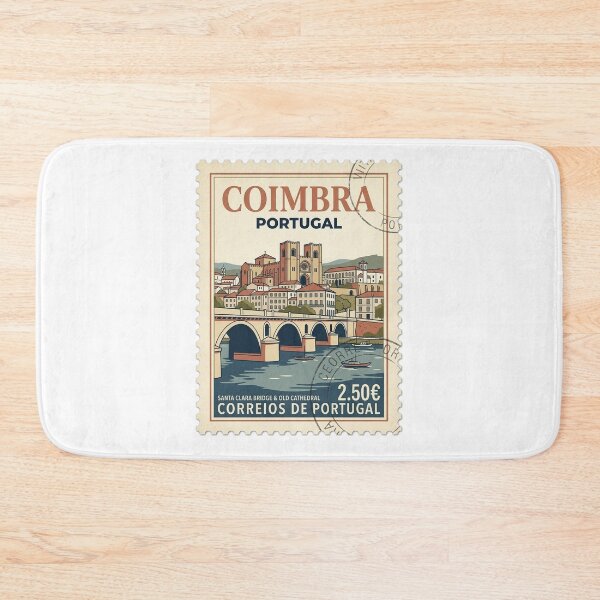 Item preview, Coimbra Portugal Santa Clara Bridge Travel Stamp designed and sold by k3rstman1.
