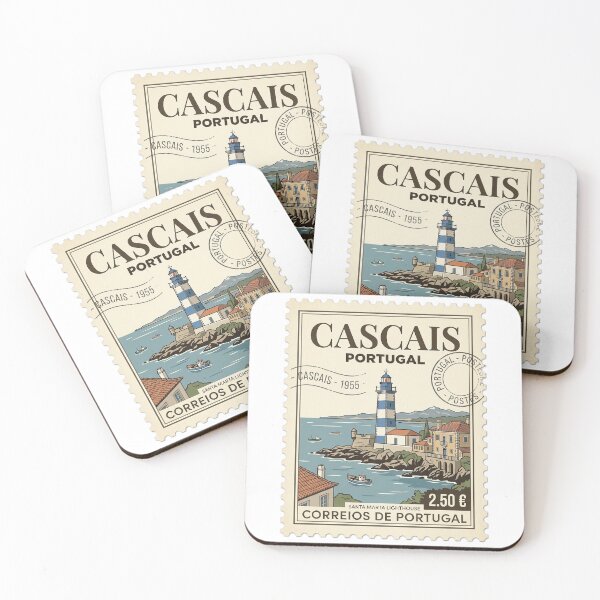 Item preview, Cascais Portugal Santa Marta Lighthouse Travel Stamp designed and sold by k3rstman1.