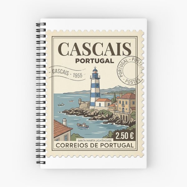 Item preview, Cascais Portugal Santa Marta Lighthouse Travel Stamp designed and sold by k3rstman1.