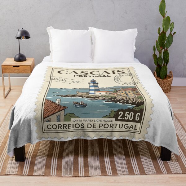 Item preview, Cascais Portugal Santa Marta Lighthouse Travel Stamp designed and sold by k3rstman1.