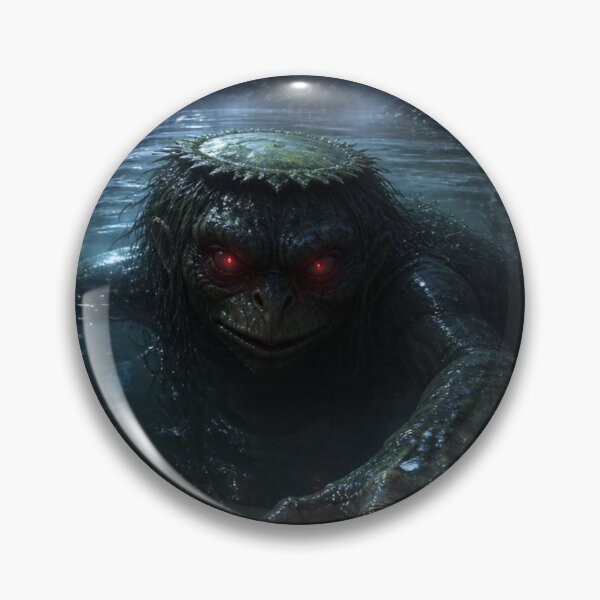 Item preview, Japanese River Monster Kappa in Midnight River designed and sold by vekotpu.