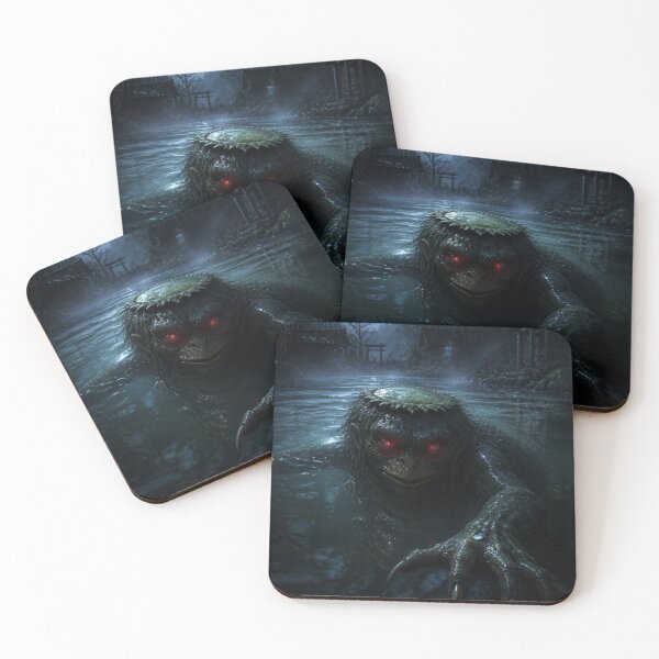 Item preview, Japanese River Monster Kappa in Midnight River designed and sold by vekotpu.
