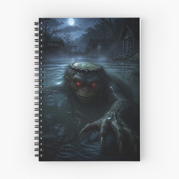 Item preview, Japanese River Monster Kappa in Midnight River designed and sold by vekotpu.