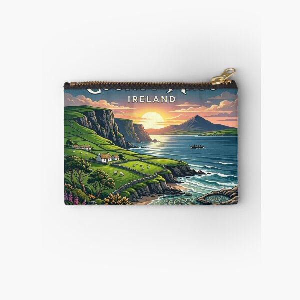 Item preview, Vintage County Mayo Ireland Travel Poster | Irish Heritage Landscape Art designed and sold by Mathias Yakubu Design.