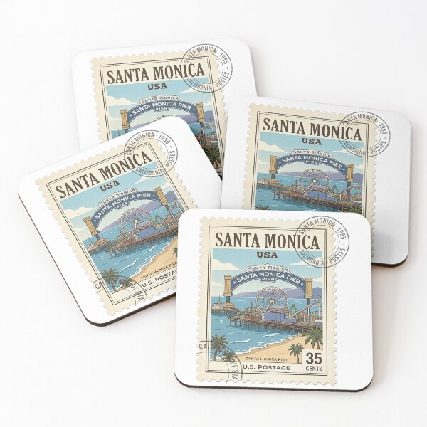 Item preview, Vintage Santa Monica California Postage Travel Stamp designed and sold by k3rstman1.
