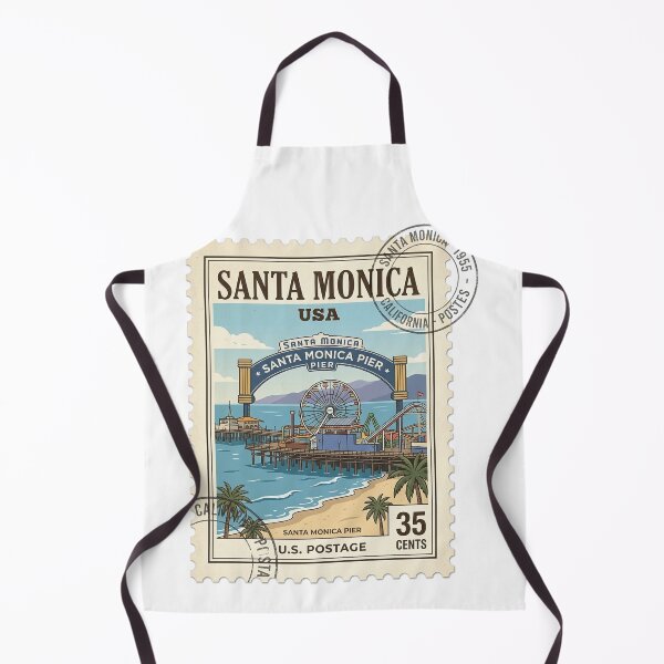 Item preview, Vintage Santa Monica California Postage Travel Stamp designed and sold by k3rstman1.