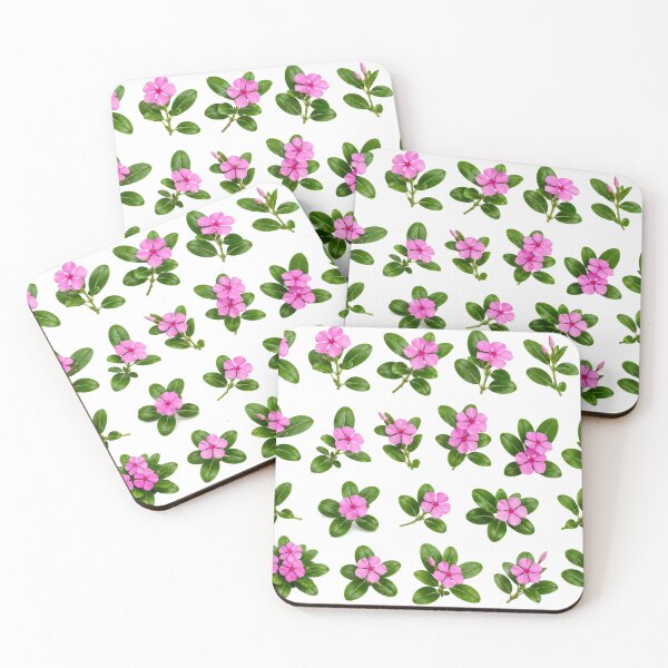Item preview, Pink Periwinkle Flower Botanical Set Sadabahar Floral Aesthetic designed and sold by Rehnair.