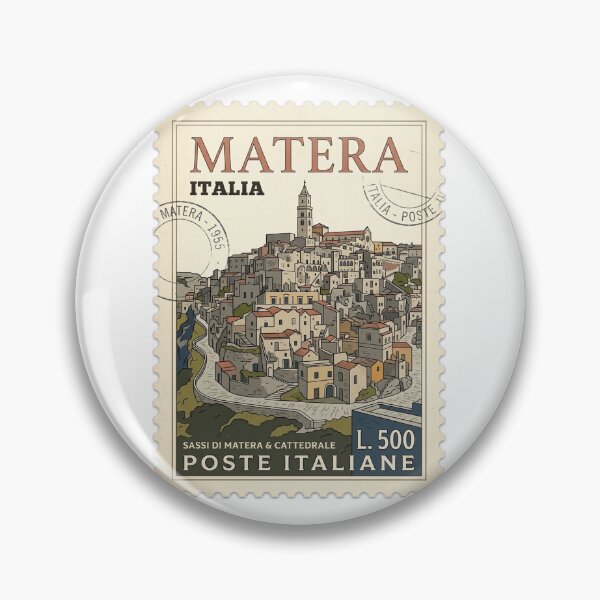 Item preview, Vintage Matera Italy Sassi Travel Stamp designed and sold by k3rstman1.