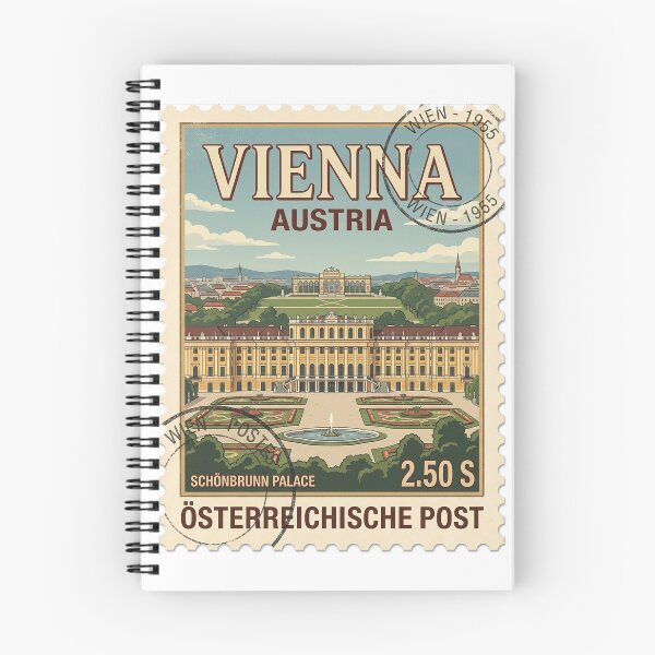 Item preview, Schönbrunn Palace Vienna Austria Vintage Travel Stamp designed and sold by k3rstman1.