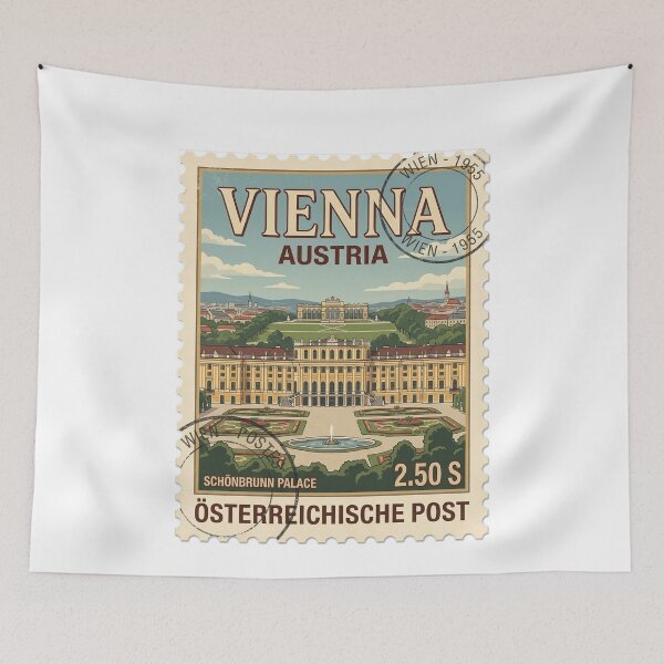 Item preview, Schönbrunn Palace Vienna Austria Vintage Travel Stamp designed and sold by k3rstman1.