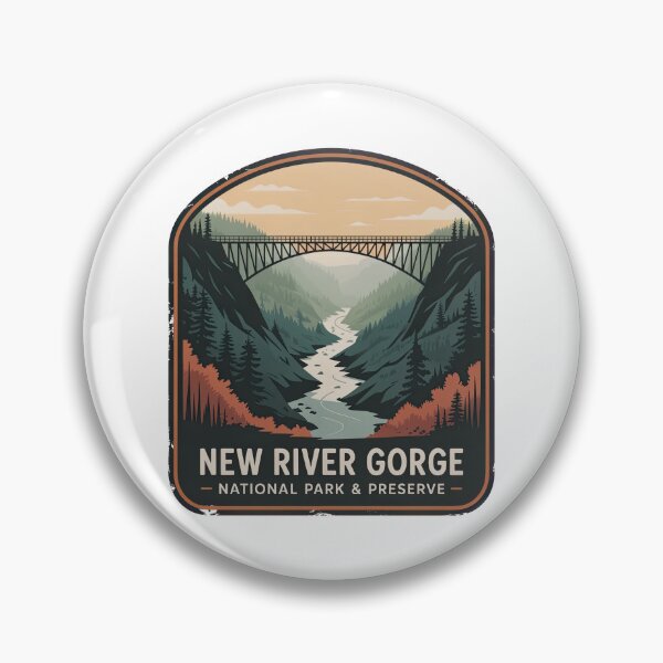 Item preview, New River Gorge National Park & Preserve Vintage Travel Badge designed and sold by Teelogic.