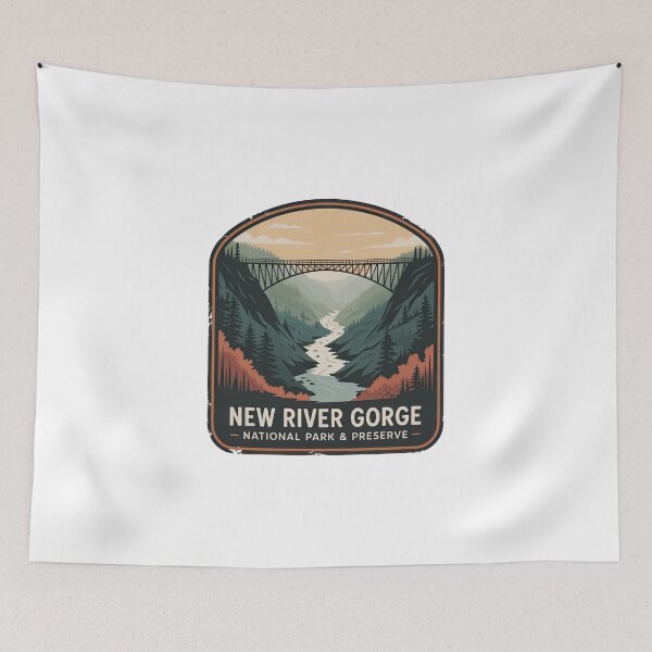 Item preview, New River Gorge National Park & Preserve Vintage Travel Badge designed and sold by Teelogic.