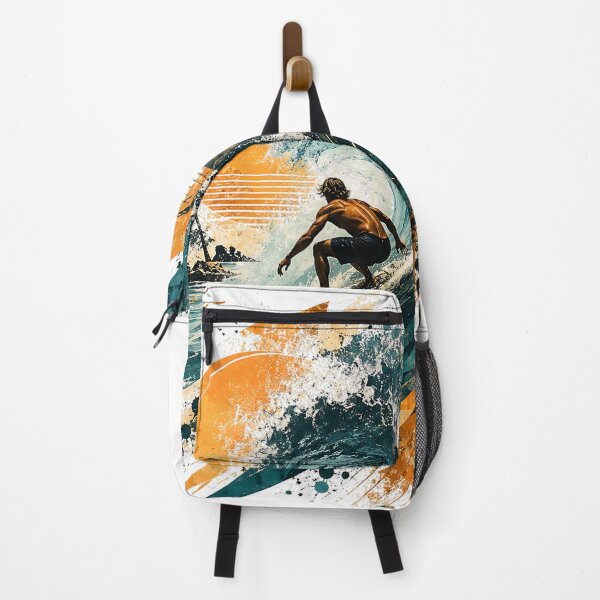 Item preview, Surf Abstract Barrel Wave Modern Coastal Adventure Art designed and sold by dytf79.