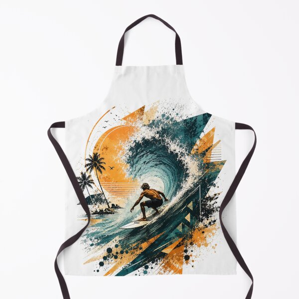 Item preview, Surf Abstract Barrel Wave Modern Coastal Adventure Art designed and sold by dytf79.