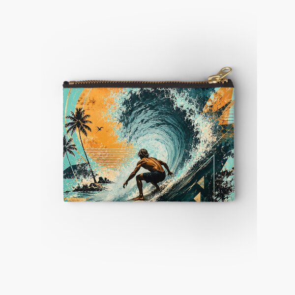 Item preview, Surf Abstract Barrel Wave Modern Coastal Adventure Art designed and sold by dytf79.