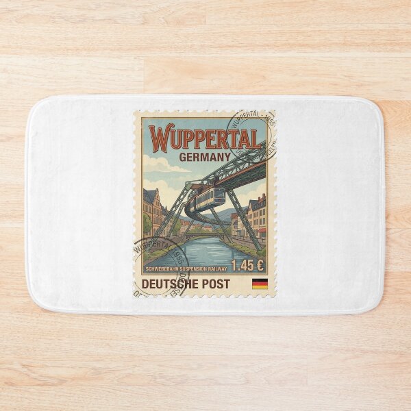 Item preview, Wuppertal Schwebebahn Germany Vintage Travel Stamp designed and sold by k3rstman1.