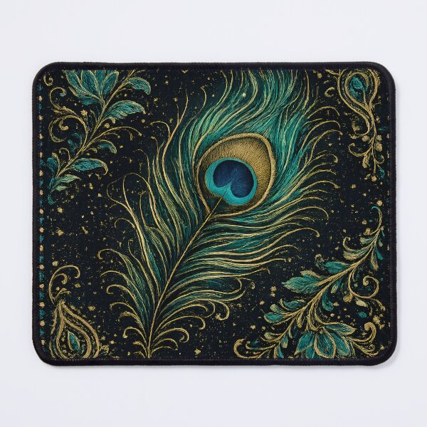 Item preview, Indian Peacock Feather Ornamental Pattern Art designed and sold by RajRang.