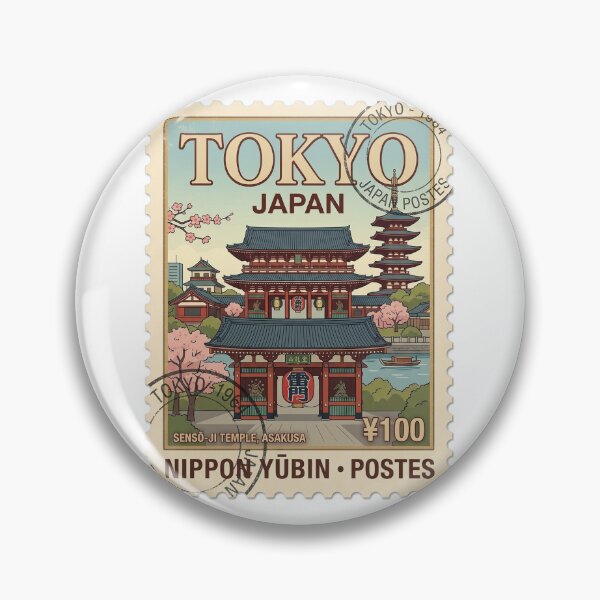 Item preview, Vintage Tokyo Japan Senso-ji Temple Travel Stamp designed and sold by k3rstman1.