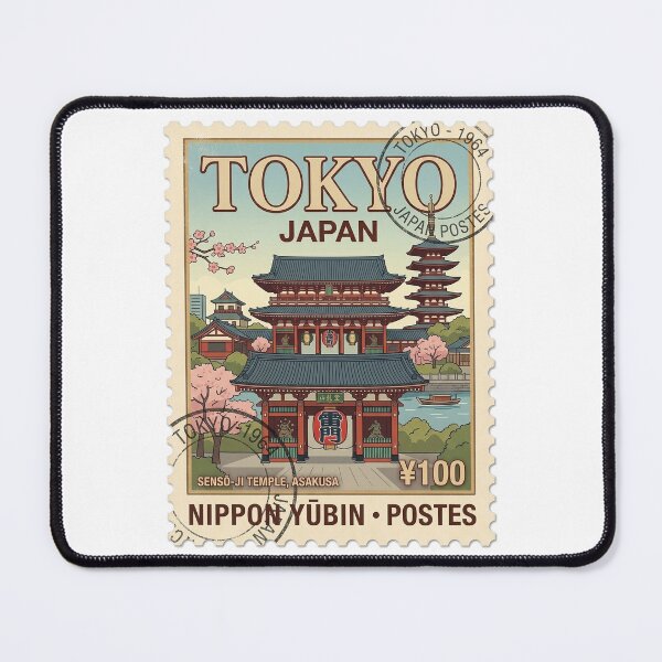 Item preview, Vintage Tokyo Japan Senso-ji Temple Travel Stamp designed and sold by k3rstman1.