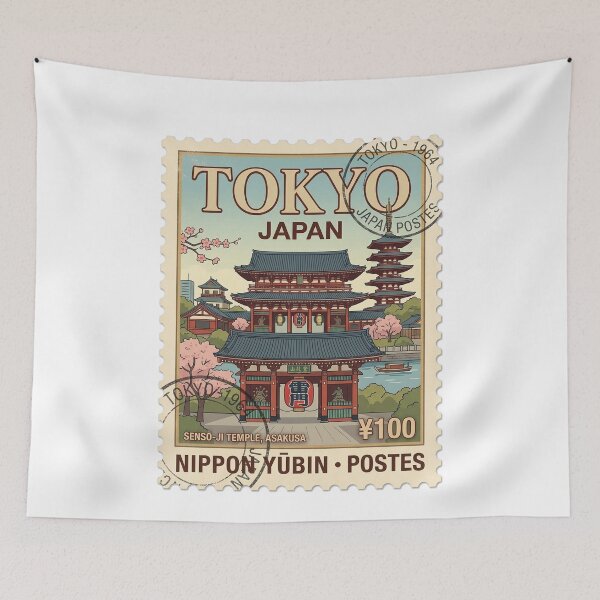 Item preview, Vintage Tokyo Japan Senso-ji Temple Travel Stamp designed and sold by k3rstman1.