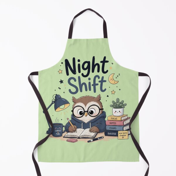 Item preview, Cute Student Owl Night Shift Study Aesthetic | Kawaii Late Night Study Sticker | Exam Motivation Owl | Student Life Design designed and sold by Sanika arts .