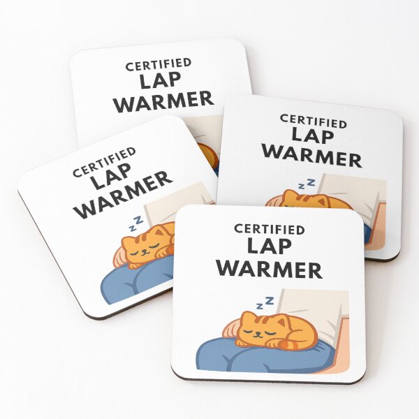Item preview, Certified Lap Warmer | Funny Sleeping Cat Sticker for Cat Lovers designed and sold by Savage Cat Quotes.