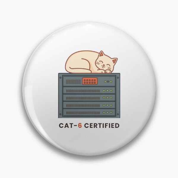 Item preview, Cat-6 Certified Funny Homelab Server Rack Cat T-Shirt designed and sold by abdoali102.
