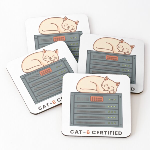 Item preview, Cat-6 Certified Funny Homelab Server Rack Cat T-Shirt designed and sold by abdoali102.