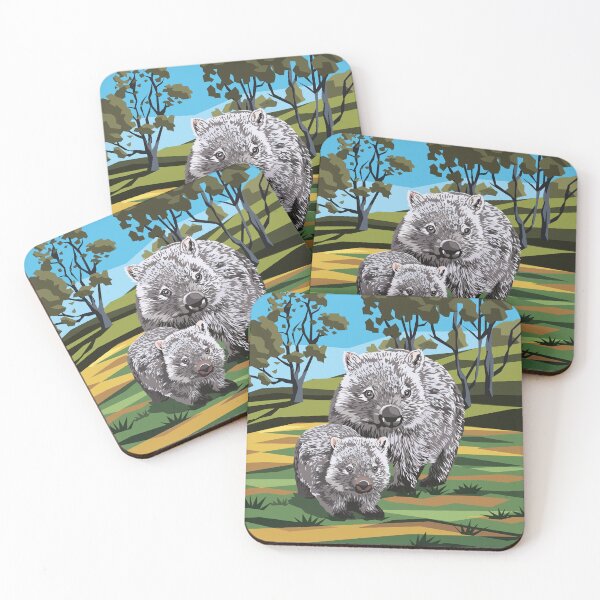 Item preview, Wombat and baby Joey designed and sold by Art by Ira.