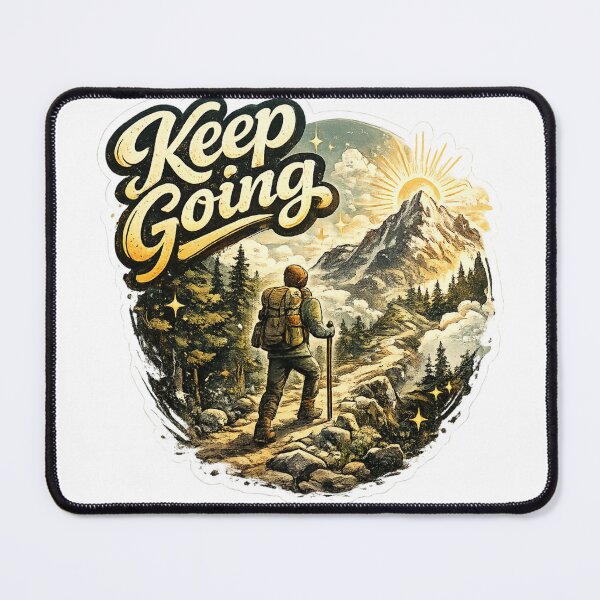 Item preview, Keep Going | Mountain Adventure Motivational Sticker | Hiking Inspiration designed and sold by Genzfirevibes.