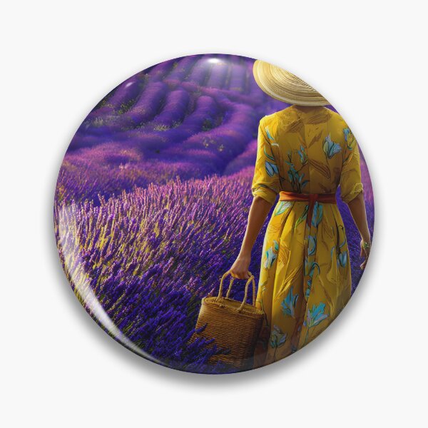 Item preview, Woman Walking Through Lavender Field in Tuscany designed and sold by Artessie.
