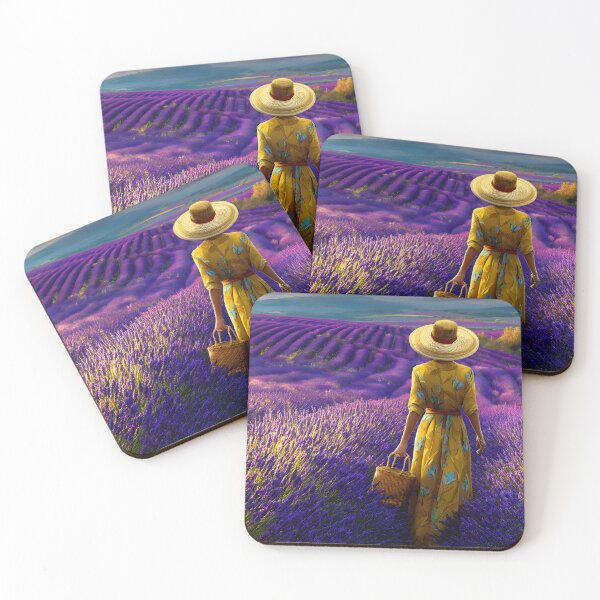 Item preview, Woman Walking Through Lavender Field in Tuscany designed and sold by Artessie.